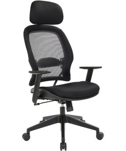 Office Star™ Professional Air Grid™ Mesh High-Back Office Chair With Headrest, Black 2