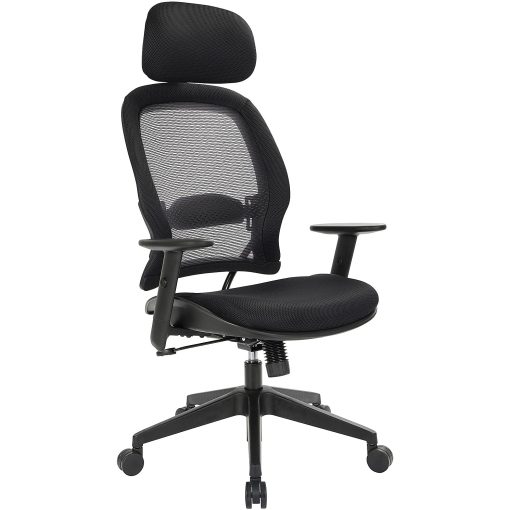 Office Star™ Professional Air Grid™ Mesh High-Back Office Chair With Headrest, Black - Image 2