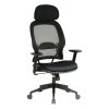 Boss Office Products Traditional Ergonomic Vinyl High-Back Executive Chair, Black/Mahogany 3