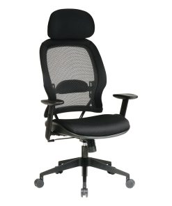 Office Star™ Professional Air Grid™ Mesh High-Back Office Chair With Headrest, Black