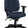 Elama Metal Folding Chairs With Padded Seats, Dark Blue/Black, Set Of 4 Chairs 4