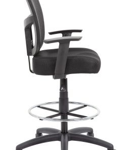 Boss Office Products Contract Mesh Drafting Stool, Black 2