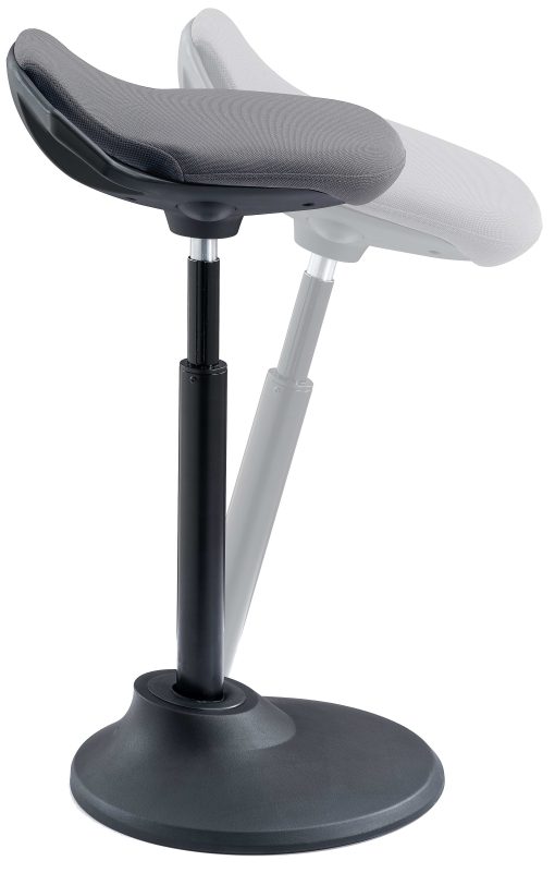 Kore Design™ Office Adjustable Pivot Stool, Gray, KDOP5652BB - Image 2