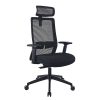Boss Office Products Mesh High-Back Task Chair With Headrest, Black