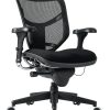 WorkPro® 12000 Series Ergonomic Mesh/Premium Fabric Mid-Back Chair, Black/Black, BIFMA Compliant 3