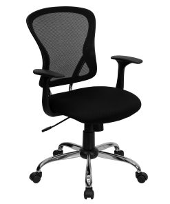 Flash Furniture Mesh Mid-Back Task Chair, Black/Chrome 2