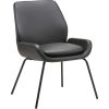 Glamour Home Aura Ergonomic Faux Leather Low-Back Adjustable Height Swivel Office Task Chair, Brown 3