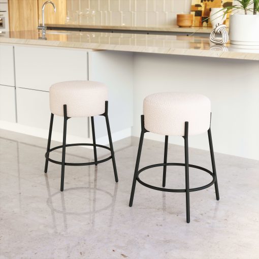 Zuo Blanche Counter-Height Stools, Ivory, Set Of 2 Stools - Image 2