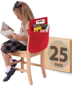 Victor Seat Sack® Chair Cover Classroom Pack, 19″ x 1/2″, Red, Pack Of 25 Covers 2