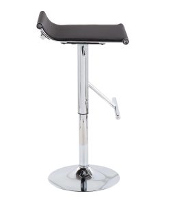 LumiSource Mirage Ale Contemporary Adjustable Bar Stool, Chrome/Black 2