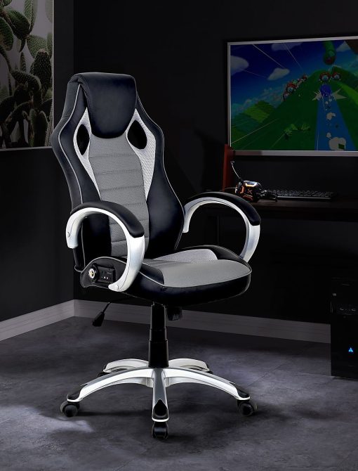 Ace X Rocker Classic Sound Office Chair, Black/Gray - Image 2