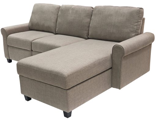 Serta® Copenhagen Reclining Sectional With Storage Chaise, Right, Warm Oatmeal/Espresso - Image 2