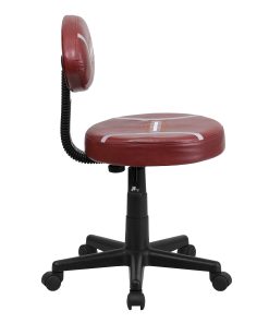 Flash Furniture Vinyl Low-Back Task Chair, Football, Brown/Black 2