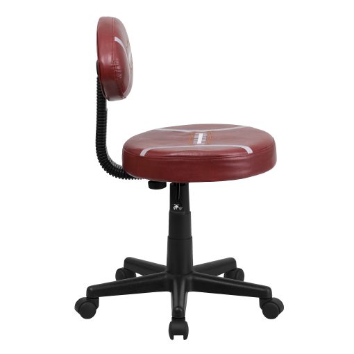 Flash Furniture Vinyl Low-Back Task Chair, Football, Brown/Black - Image 2