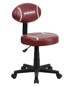 Flash Furniture Vinyl Low-Back Task Chair, Football, Brown/Black
