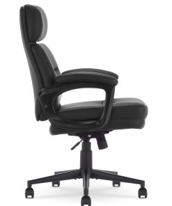 Serta Comfort Series Ergonomic Bonded Leather Mid-Back Executive Office Chair, Black 2