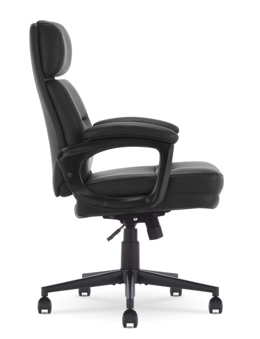 Serta Comfort Series Ergonomic Bonded Leather Mid-Back Executive Office Chair, Black - Image 2