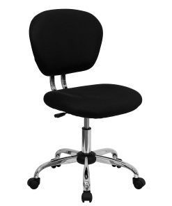 Flash Furniture Mesh Mid-Back Swivel Task Chair, Black/Silver 2