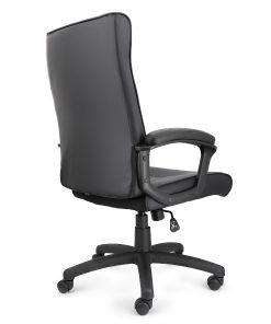 Elama Faux Leather High-Back Adjustable Office Chair, Black 2