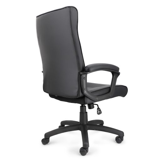Elama Faux Leather High-Back Adjustable Office Chair, Black - Image 2