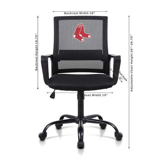Imperial MLB Mesh Mid-Back Task Chair, Boston Red Sox - Image 2