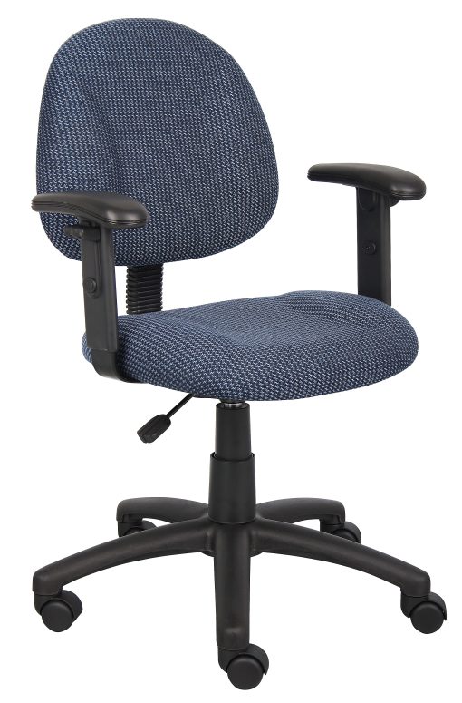 Boss Office Products Posture Mid-Back Task Chair, Black/Blue