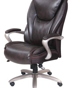 Serta® Smart Layers™ Hensley Big & Tall Ergonomic Bonded Leather High-Back Office Chair, Roasted Chestnut/Satin Nickel 2