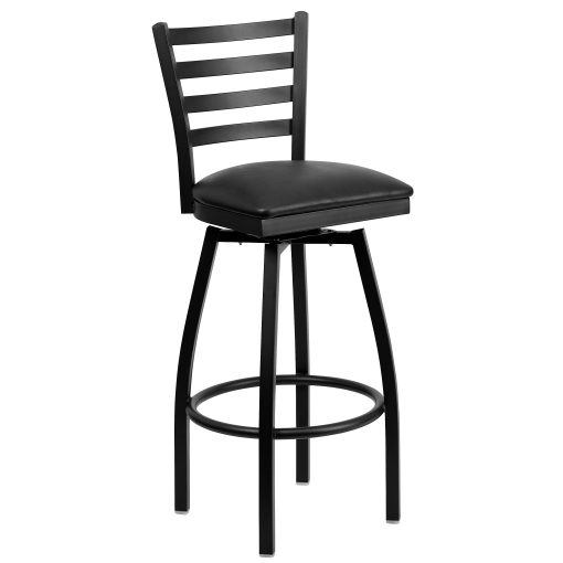 Flash Furniture Swivel Bar Stool, Black - Image 2