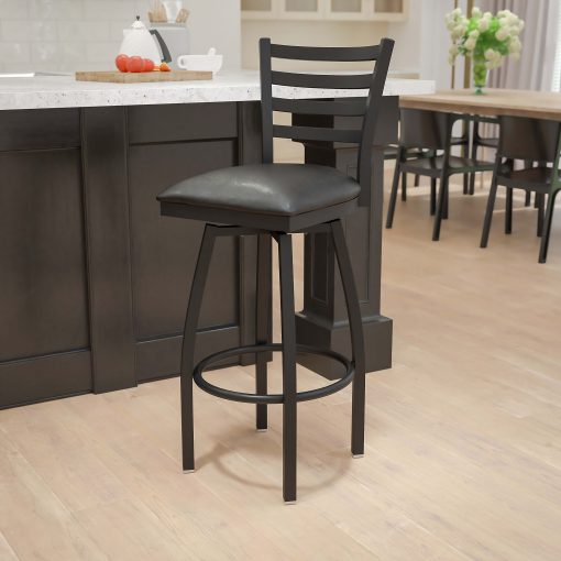 Flash Furniture Swivel Bar Stool, Black