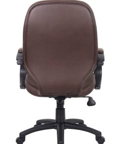 Boss Office Products LeatherPlus™ Bonded Leather Mid-Back Chair, Bomber Brown/Black 2