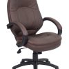 Flash Furniture Ergonomic LeatherSoft™ Faux Leather High-Back Reclining Swivel Chair, Brown/Black 4