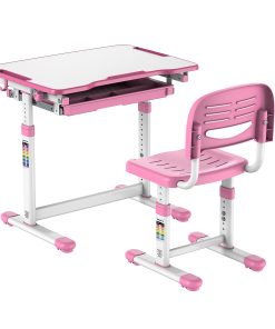 Mount-It! MI-10203 Kid's Desk And Chair Set, Pink
