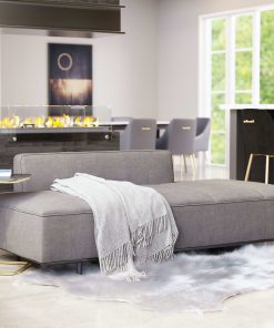 Zuo Faux Leather Confection Sofa, 26-7/16”H x 24-1/4”W x 37”D, Gray 2