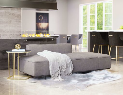 Zuo Faux Leather Confection Sofa, 26-7/16”H x 24-1/4”W x 37”D, Gray - Image 2