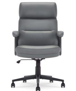 Serta Comfort Series Ergonomic Bonded Leather Mid-Back Executive Office Chair, Gray 2