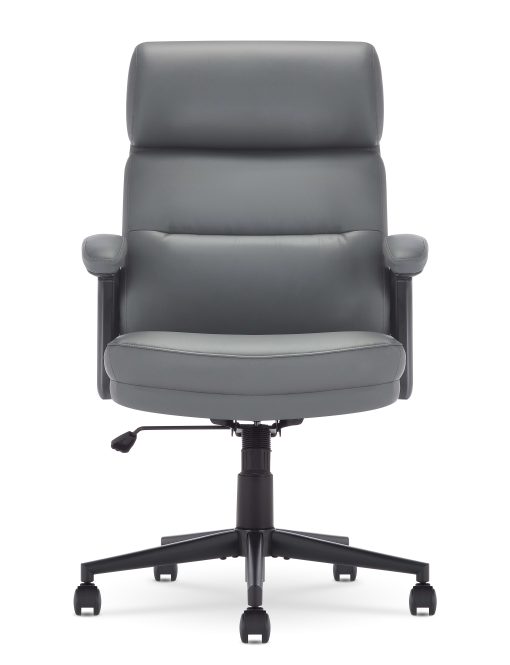 Serta Comfort Series Ergonomic Bonded Leather Mid-Back Executive Office Chair, Gray - Image 2