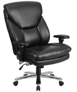 Flash Furniture HERCULES Series 24-7 Intensive Use Big & Tall Ergonomic LeatherSoft High-Back Office Chair With Lumbar Knob And Headrest, Black 2