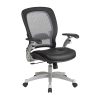 Lorell® Accession Bonded Leather Reception Chair With Tablet Arm, Black 4