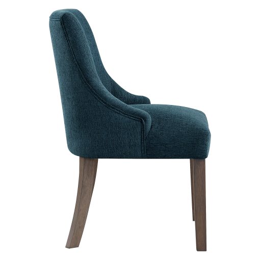Office Star Leona Fabric Dining Accent Chairs, Blue, Set Of 2 Chairs - Image 2