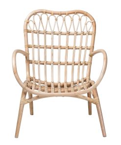 bali & pari Bajo Rattan Arm Accent Chair, Natural Brown 2