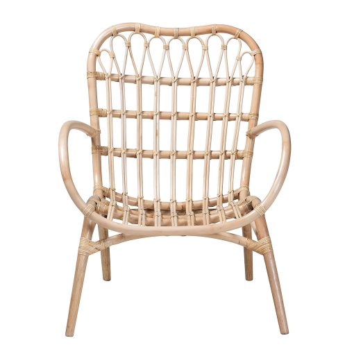 bali & pari Bajo Rattan Arm Accent Chair, Natural Brown - Image 2