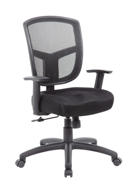 Boss Office Products Contract Mesh High-Back Task Chair, Black