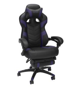 RESPAWN 110 Pro Gaming Chair, With Footrest & Headrest Pillow, Purple, RSP110V2PUR