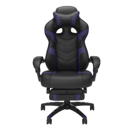 RESPAWN 110 Pro Gaming Chair, With Footrest & Headrest Pillow, Purple, RSP110V2PUR - Image 2