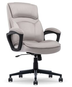 Serta® Comfort Classic Ergonomic Fabric High-Back Executive Office Chair, Taupe