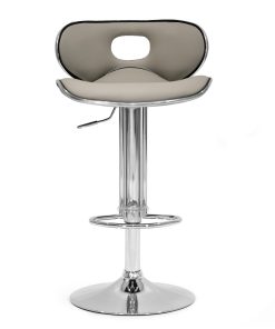 Glamour Home Adria Bar Stools, Ashy/Chrome, Set Of 2 Stools 2