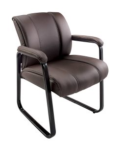 Realspace® Bellanca Guest Chair, Brown/Black, BIFMA Compliant 2