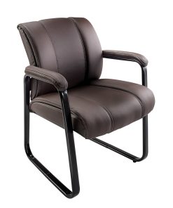 Realspace® Bellanca Guest Chair, Brown/Black, BIFMA Compliant