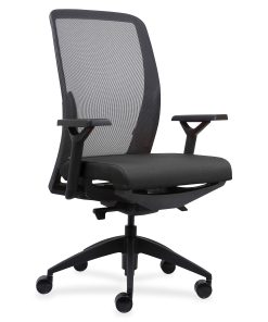 Lorell® Mesh/Fabric High-Back Chair, Black