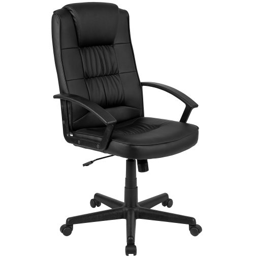 Flash Furniture Flash Fundamentals LeatherSoft™ Faux Leather High-Back Task Chair, Black - Image 2